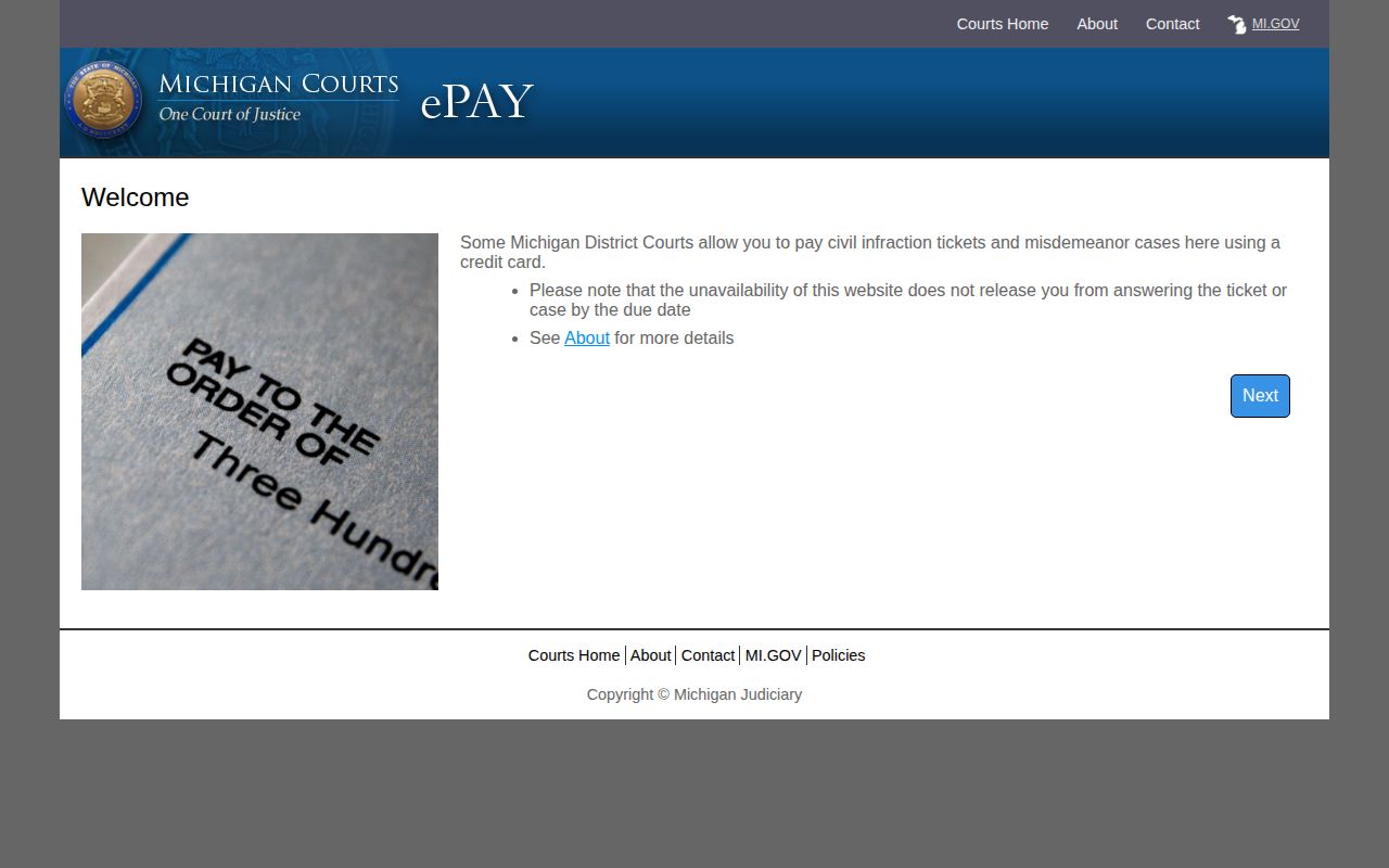 Michigan eCourts directory for Marquette County court contacts